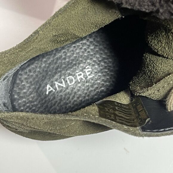 Andre Women Suede Lace Up Ankle Boots Size EUR 38 US 7.5 Green Suede Excellent - Picture 11 of 11